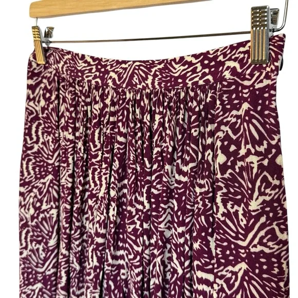 BA+SH Lenny midi-skirt asymmetrical abstract floral print MEDIUM  NWT - Picture 7 of 14